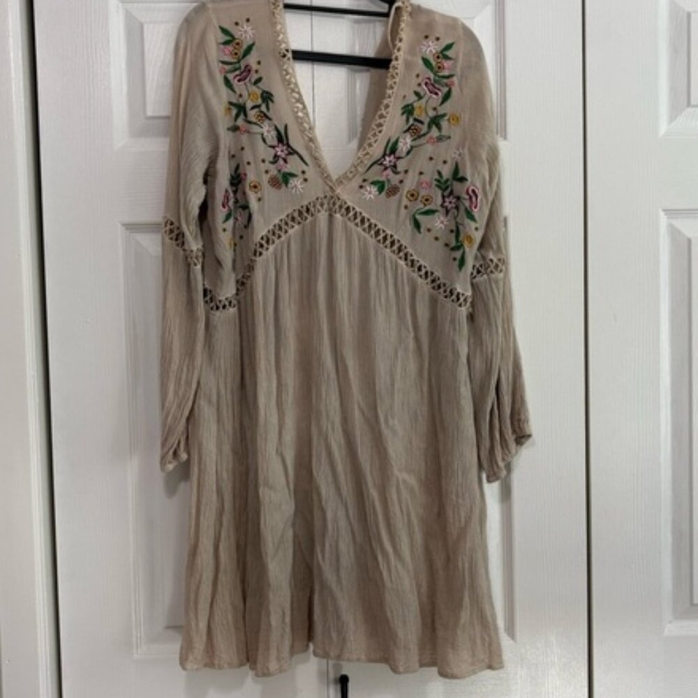 Floral Embroidered Fairy Boho Style Dress